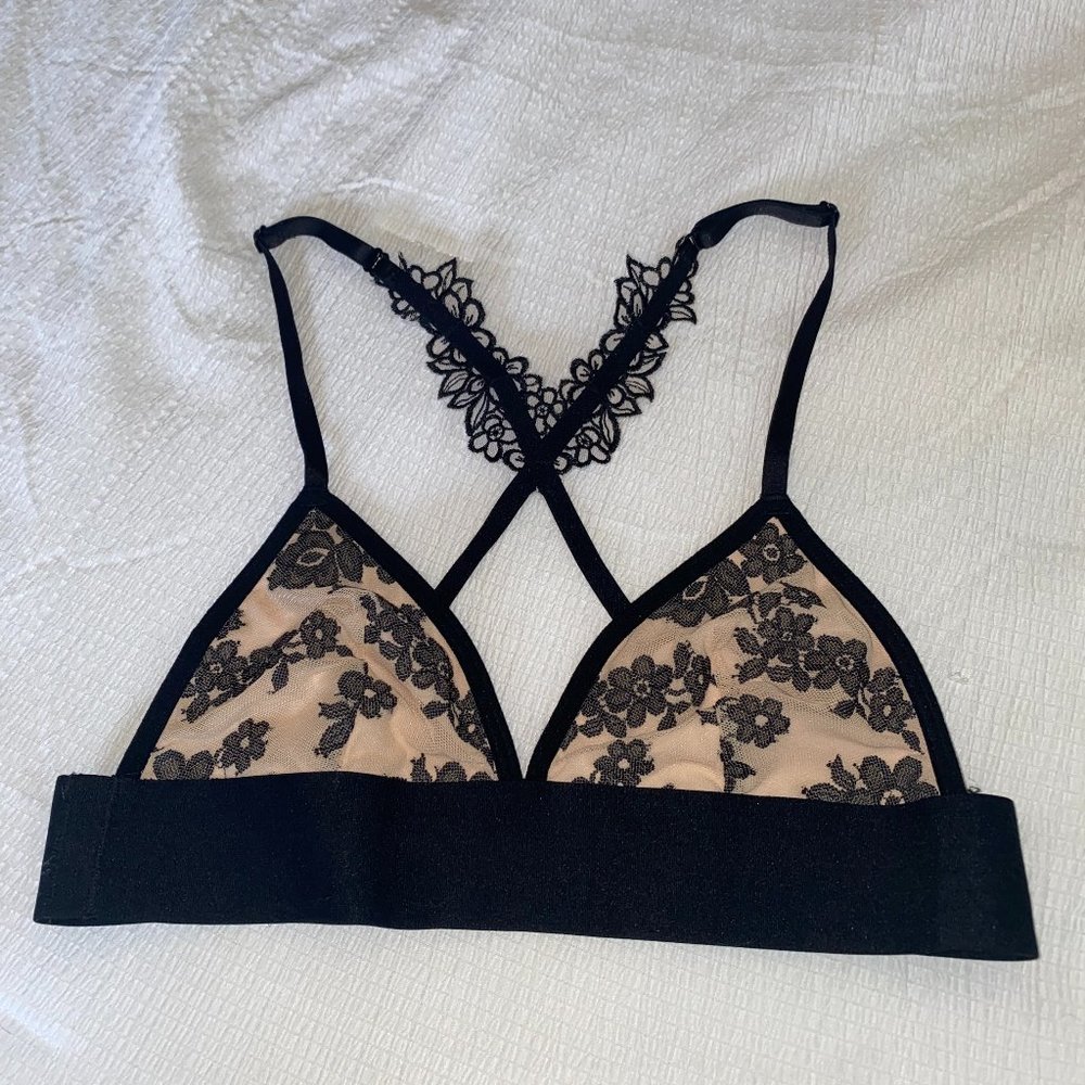VS Victoria's Secret PINK Lace Triangle Bra Bralette - Picture 1 of 5